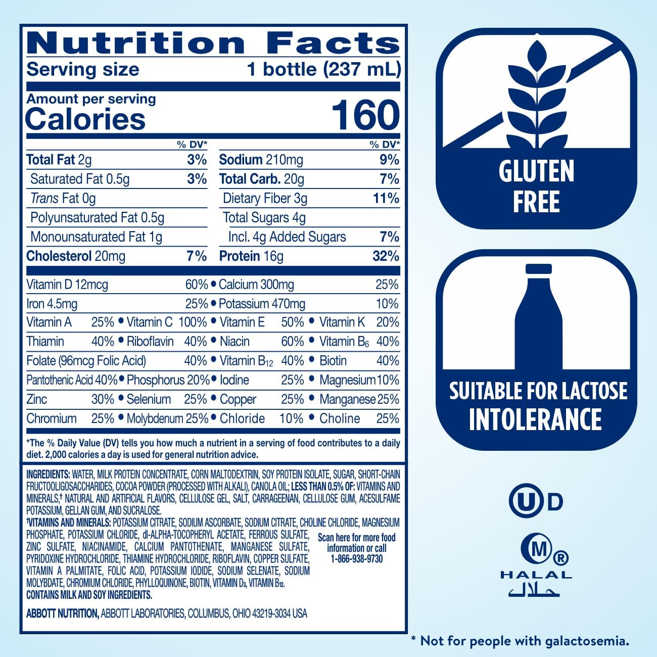 Ensure High Protein Milk Chocolate Nutrition Shake With Fiber | 24 Pack