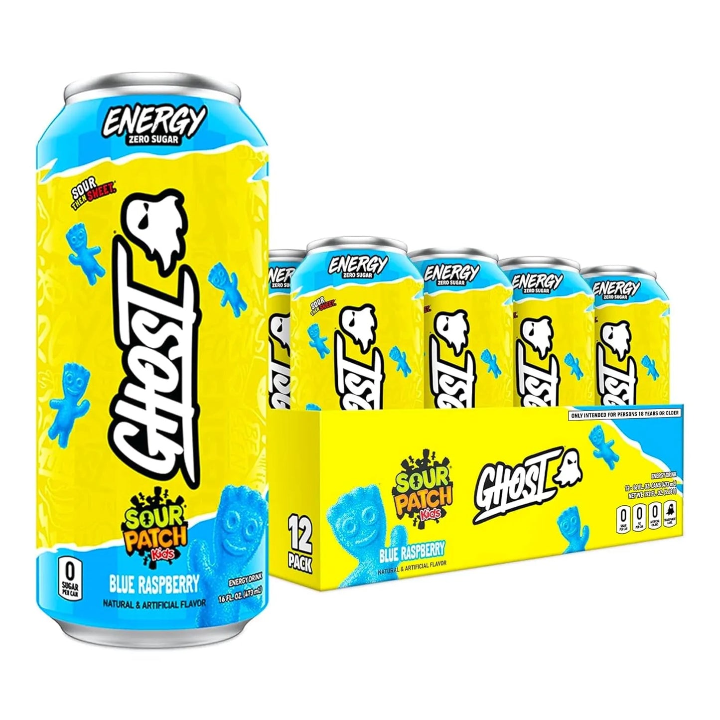 GHOST Energy Drink - 12 Pack, - Energy & Focus, No Artificial Colors - Gluten Free